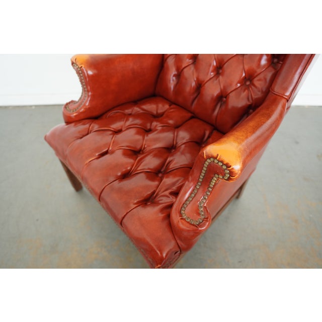 Vintage Wingback Tufted Armchair For Sale - Image 11 of 16
