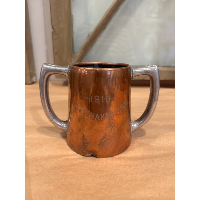 1930s 1910s Double-Handed Copper Trophy Cup For Sale - Image 5 of 6
