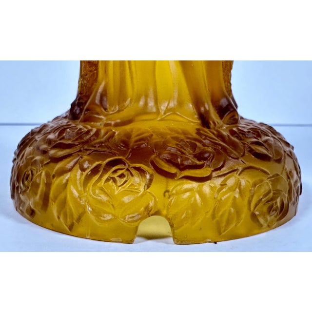 Art Deco Czech Glass Nudes Lamp Base c. 1930s Rare For Sale - Image 4 of 10