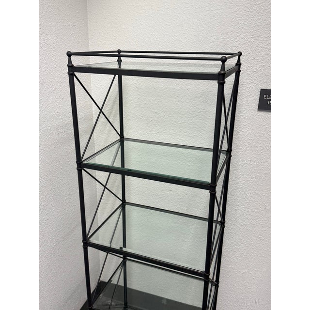 Restoration Hardware Metal + Glass Etagere For Sale - Image 12 of 12