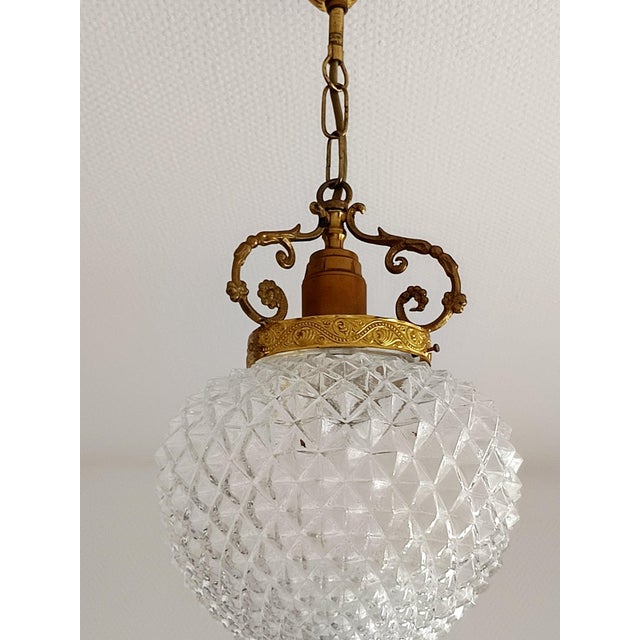 Hollywood Regency Pineapple Pendant Light, 1980s For Sale - Image 6 of 8