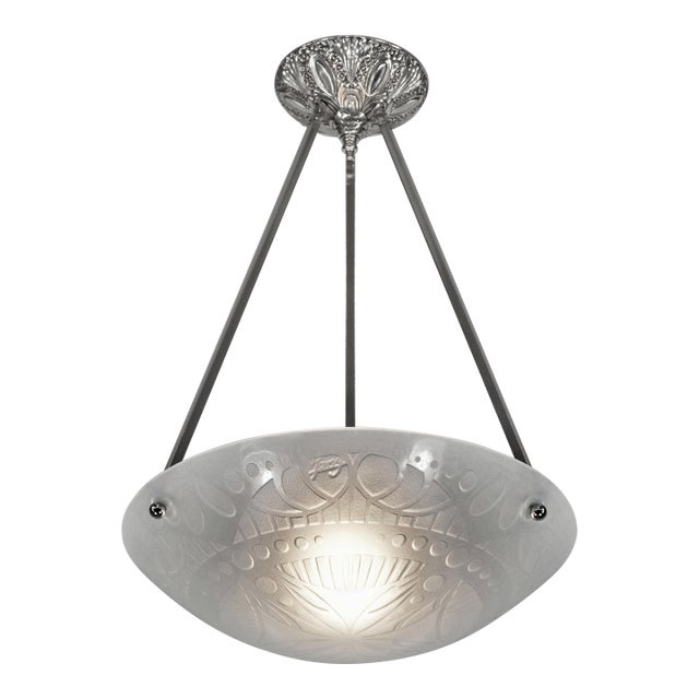 1930s French Art Deco Pendant Light by Jany - France For Sale
