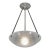 French Art Deco 3-Armed Pendant Light by Jany 1930s - Geometric Acid-Etched Glass For Sale