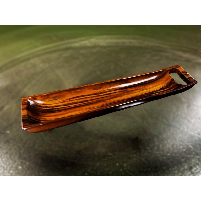 Sculptural Brazilian Rosewood Decorative Tray by Tropic Art, 1960s For Sale - Image 10 of 12