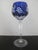 Bohemian Cobalt Blue & Red Grape Cut Crystal 8 1/2" Hock Wine Glass Pair For Sale - Image 4 of 15