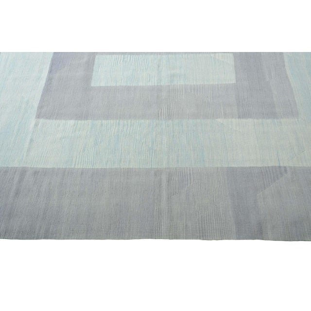 Textile Handwoven Kilim Rug in Wool For Sale - Image 7 of 9