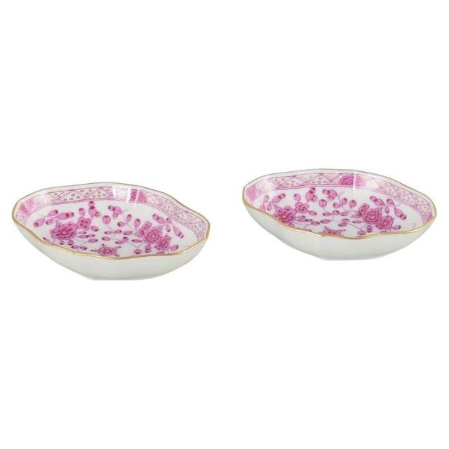 Small Oval Porcelain Bowls from Meissen, Set of 2 For Sale - Image 5 of 5
