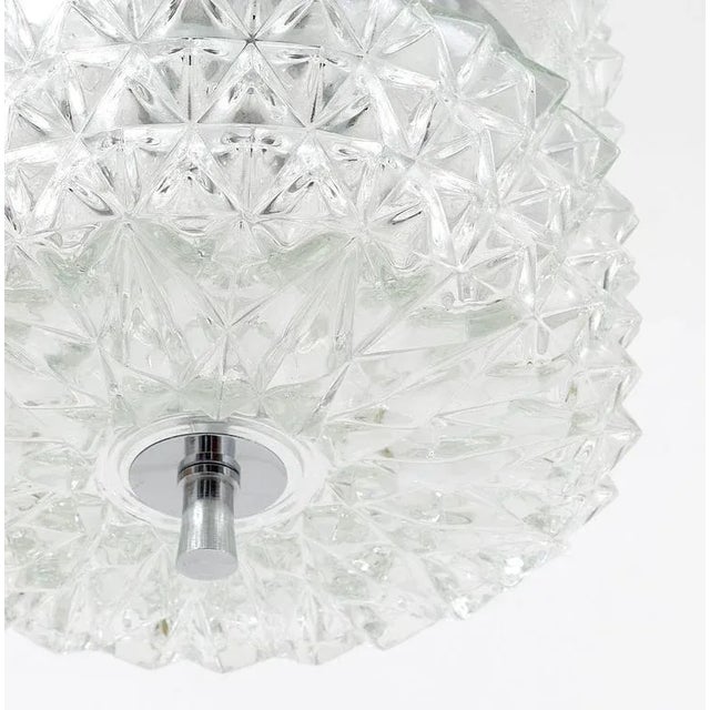1960s Chrome and Faceted Glass Pendant Light by Carl Fagerlund, 1960s For Sale - Image 5 of 11