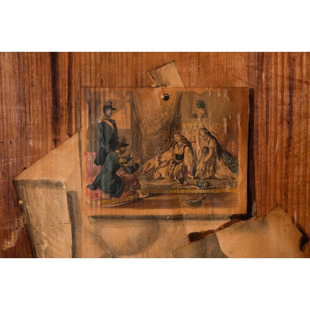 Wood French Scrubbed Pine Decoupage & Trompe l'Oeil Doors For Sale - Image 7 of 18