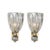 A stunning pair of modernist hand-blown Murano fluted glass sconces, featuring an orbital drop design in a sophisticated...