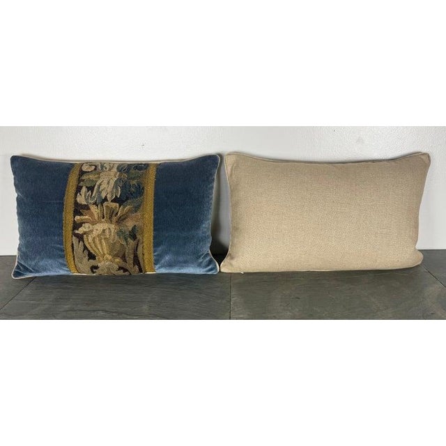 Pair of Pillows With 18th Century French Tapestry Panels by Melissa Levinson For Sale - Image 10 of 12