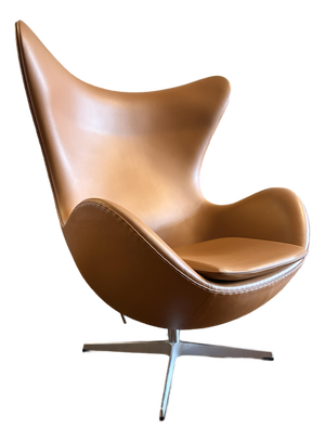 Authentic 2015 Fritz Hansen Lounge Egg Chair by Arne Jacobsen in Leather