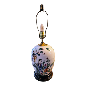 Antique Chinese Famille Rose Ginger Jar Table Lamp