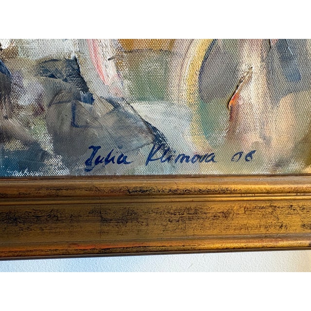 A large brilliant texturely piece, with terrific piece using oils applied by brush and knife on stretched canvas over...