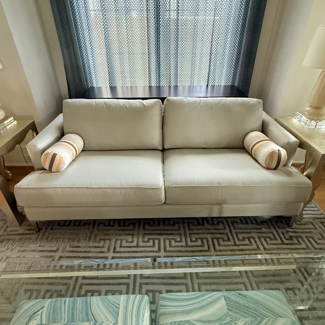 Robert Allen Two Seat Sofa A beautiful sofa in excellent condition. Reads neutral but an up close look of fabric shows a...
