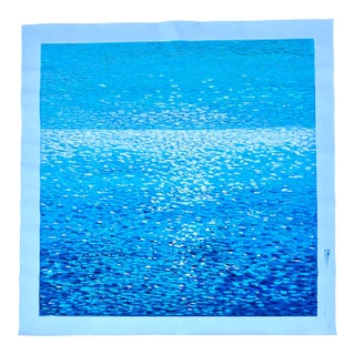 Seascape Shimmering Water — Original Oil Painting, Unstretched, by Ryan C. For Sale