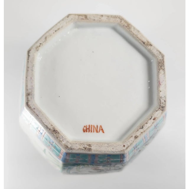 Early 20th Century Chinese Republic Period Famille Rose Faceted Jar or Vase For Sale - Image 17 of 18