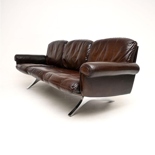 Mid-Century Modern Vintage DS-31 Leather Sofa from de Sede, 1960 For Sale - Image 3 of 11