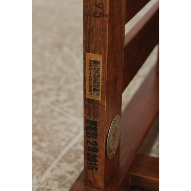 Stickley Mission Oak Morris Chair & Matching Ottoman For Sale - Image 18 of 18