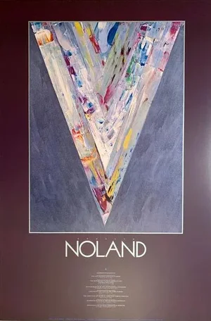 Kenneth Noland Museum Exhibition Original Continuous Tone ( No Dots) Lithographic Poster, Gallery Poster, 1987