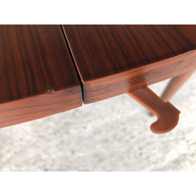 Mid-Century Round Extendable Dining Table with Butterfly Leaf, 1960s For Sale - Image 14 of 18