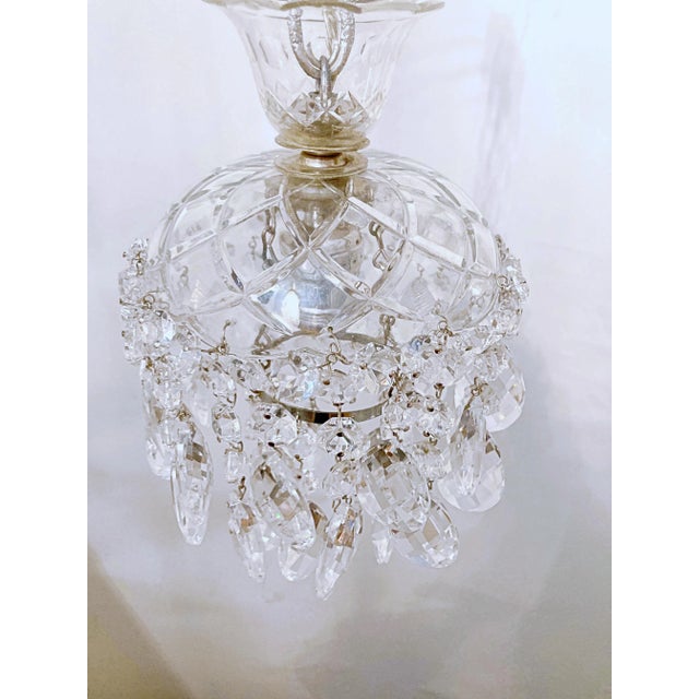 Vintage Layered Chandelier With Cut Glass Dish For Sale - Image 4 of 8