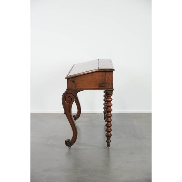 Wood Antique English Oak Desk, 1800s For Sale - Image 7 of 18
