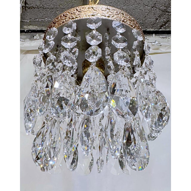 1950's Italian Brass Rim Chandelier For Sale In New York - Image 6 of 8