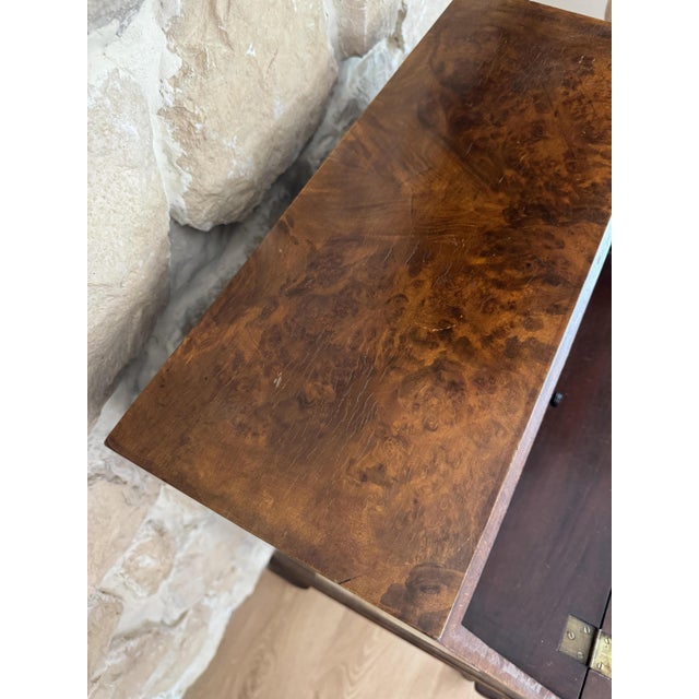 Vintage Walnut Lockable Desk with Drawers, 1890s For Sale - Image 9 of 14