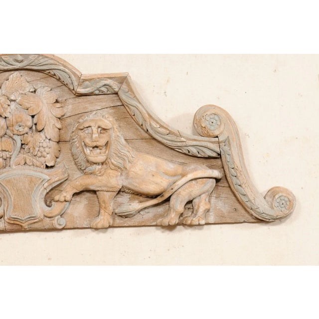 French Wall Plaque with Carved Lions, 19th Century For Sale In Atlanta - Image 6 of 9