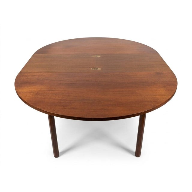Italian Teak Round Table and Chairs, 1960s, Set of 5 For Sale - Image 6 of 10