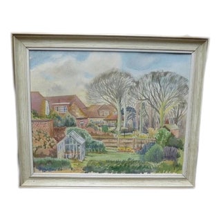 Barbara Hill, Fine Rectory Park Pett Sussex Landscape, 1981, Watercolour For Sale