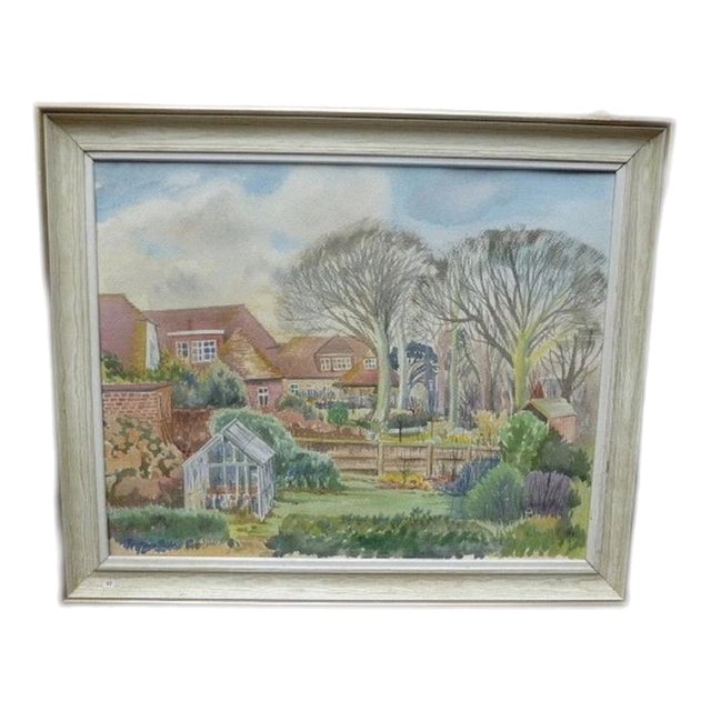 Barbara Hill, Fine Rectory Park Pett Sussex Landscape, 1981, Watercolour For Sale