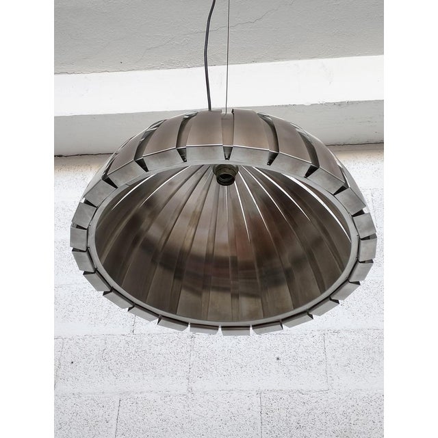 Calotta Pendant Lamp in Stainless Steel by Elio Martinelli for Martinelli Luce, 1970s For Sale - Image 16 of 17