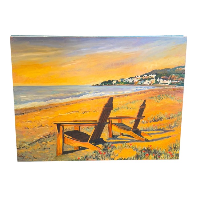 Original Art - Chairs at Broad Beach For Sale