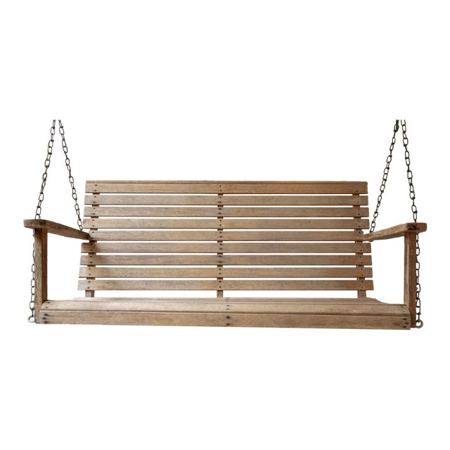 A Classic Teak Porch Swing For Sale