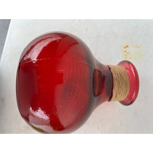Vintage Red Balloon Glass Jug ,Vase For Sale In West Palm - Image 6 of 6