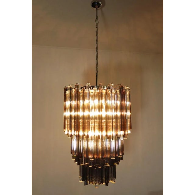 Vintage Italian Glass Chandelier, 1984 For Sale - Image 14 of 15