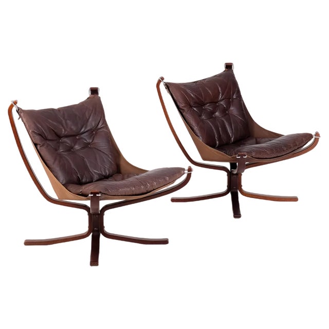 Set of Falcon Chairs attributed to Sigurd Ressell, 1970s For Sale