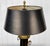 Antique French Empire Brass Urn Black Shade Table Lamp For Sale - Image 4 of 12