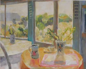 Early Spring Day. Contemporary Still Life Painting by Alice Mumford