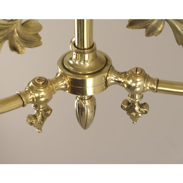 Art Nouveau Three-Light French Chandelier, 1900s For Sale - Image 12 of 16
