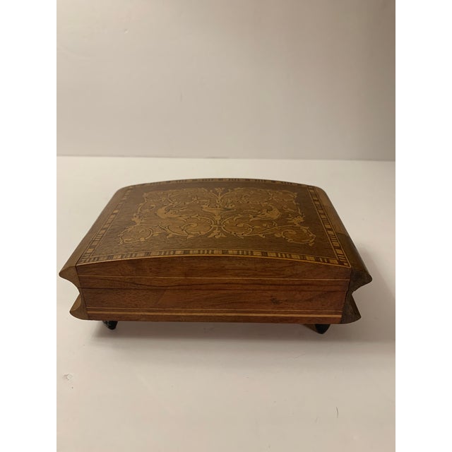 Vintage Lador Switzerland Wooden Inlaid Designed Music Box Chairish