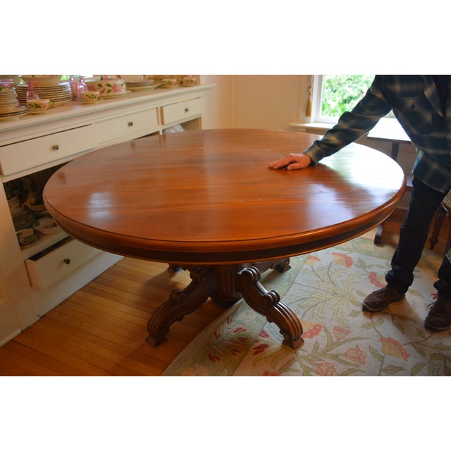 Antique French Napoleon III Pedestal Table For Sale - Image 4 of 9