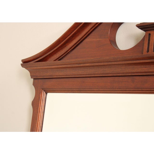Late 20th Century Pennsylvania House Chippendale Style Cherry Wall Mirror For Sale - Image 10 of 11