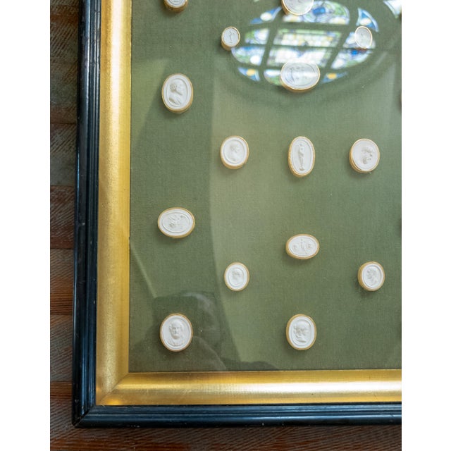19th Century Framed Set of Italian Grand Tour Intaglios in Shadow Boxes For Sale In New York - Image 6 of 12