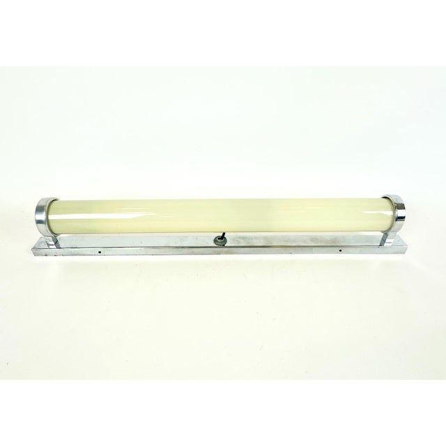 Bauhaus Nickel-Plated Tubular Wall Lamp from Napako, 1930s For Sale - Image 6 of 13