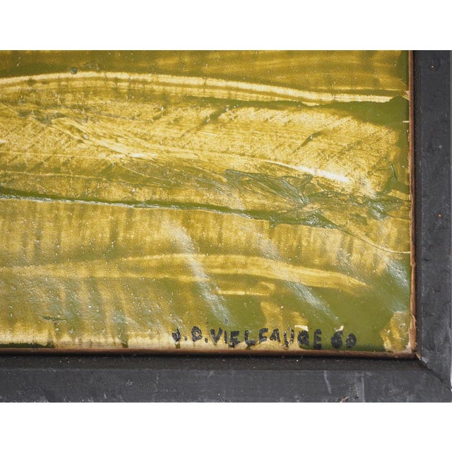 Mid-Century Modern Jean -Pierre Vielfaure, Palmes de vent, 20th-Century, Oil on Canvas For Sale - Image 3 of 8
