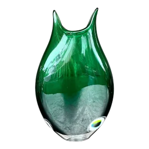 Vintage Boho Art Glass Vase