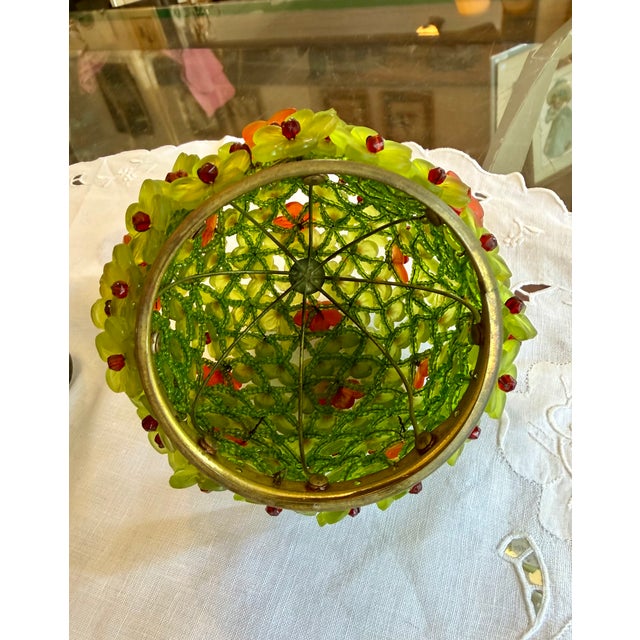 Bronze Late 19th Century Art Nouveau German Crystal & Bronze Topiary Lamp For Sale - Image 8 of 15